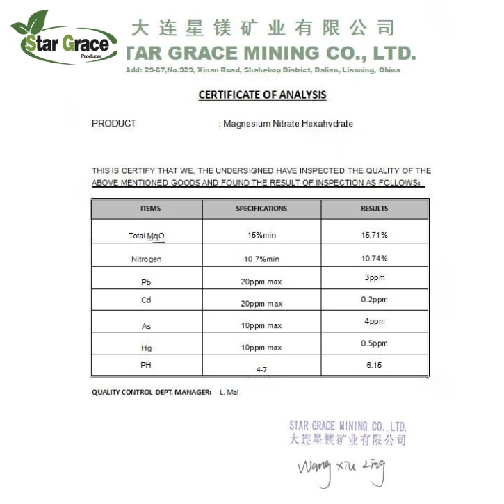 Magnesium Nitrate Fertilizer
