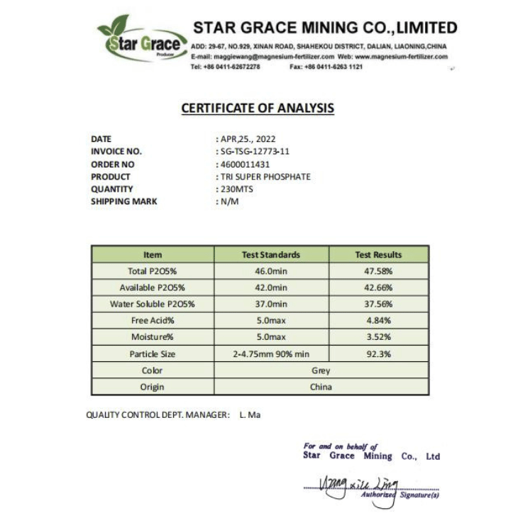 Triple Super Phosphate Fertilizer